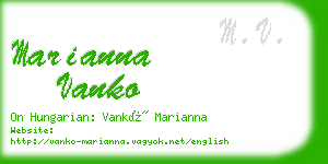 marianna vanko business card
